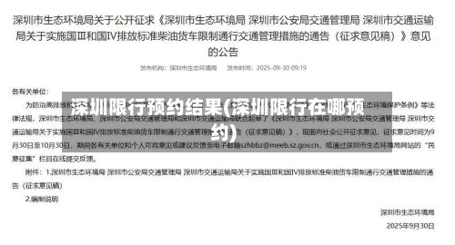 深圳限行预约结果(深圳限行在哪预约)