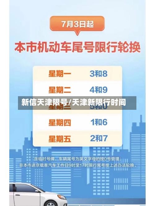 新信天津限号/天津新限行时间-第3张图片