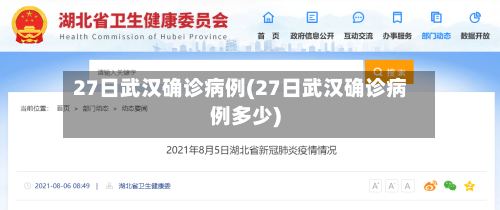 27日武汉确诊病例(27日武汉确诊病例多少)-第2张图片