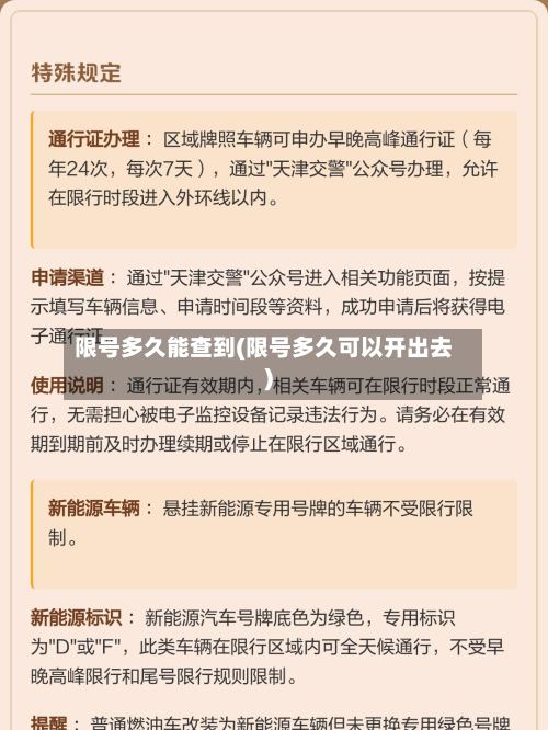 限号多久能查到(限号多久可以开出去)
