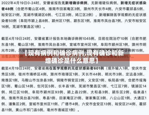 【现有病例和确诊病例,现有确诊和新增确诊是什么意思】-第2张图片