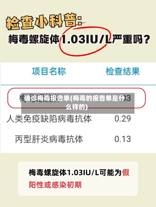确诊梅毒报告单(梅毒的报告单是什么样的)-第3张图片