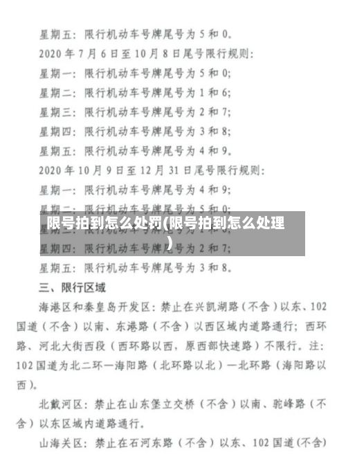 限号拍到怎么处罚(限号拍到怎么处理)-第3张图片