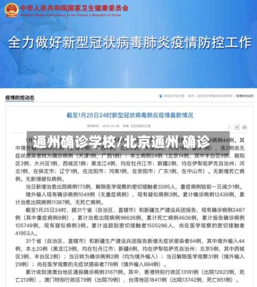 通州确诊学校/北京通州 确诊