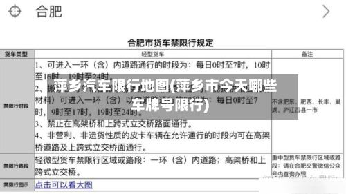 萍乡汽车限行地图(萍乡市今天哪些车牌号限行)-第2张图片