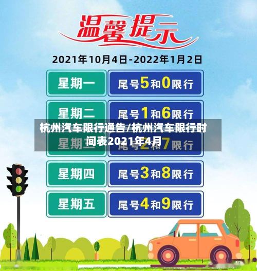 杭州汽车限行通告/杭州汽车限行时间表2021年4月-第2张图片