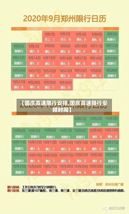 【国庆高速限行安排,国庆高速限行安排时间】