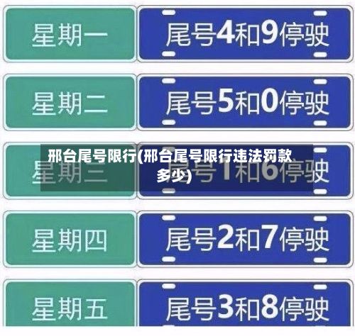 邢台尾号限行(邢台尾号限行违法罚款多少)