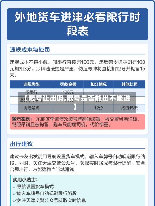 【限号让出吗,限号是否能出不能进】-第3张图片