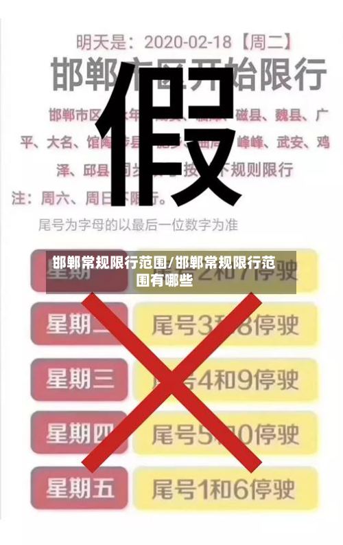邯郸常规限行范围/邯郸常规限行范围有哪些