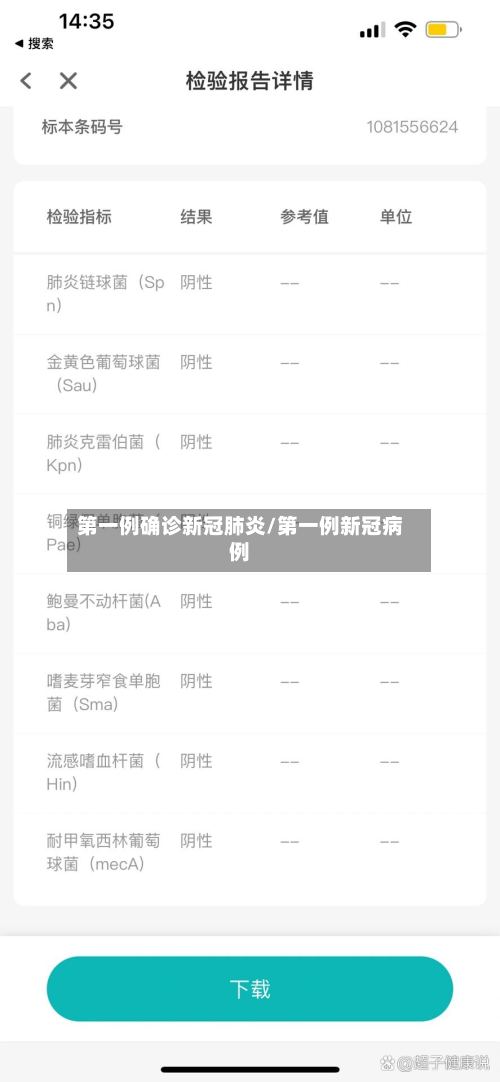 第一例确诊新冠肺炎/第一例新冠病例