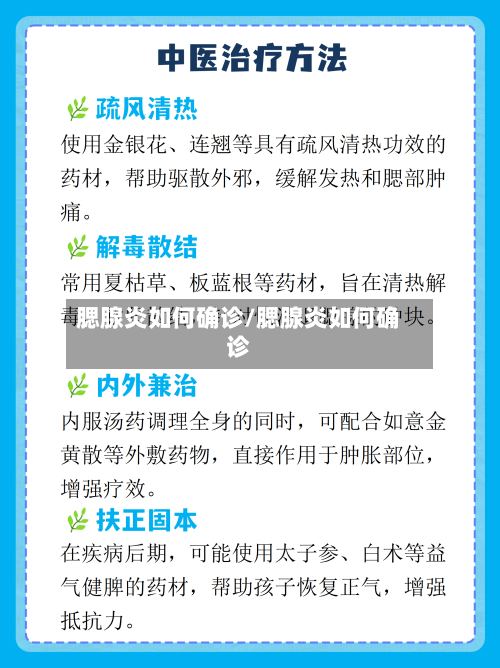 腮腺炎如何确诊/腮腺炎如何确诊