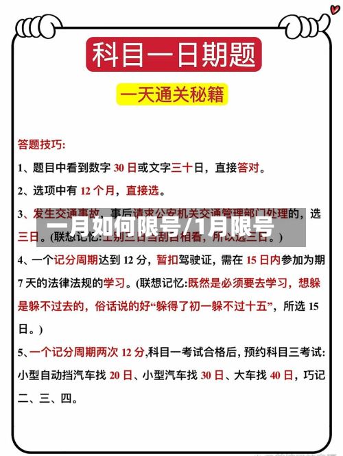 一月如何限号/1月限号